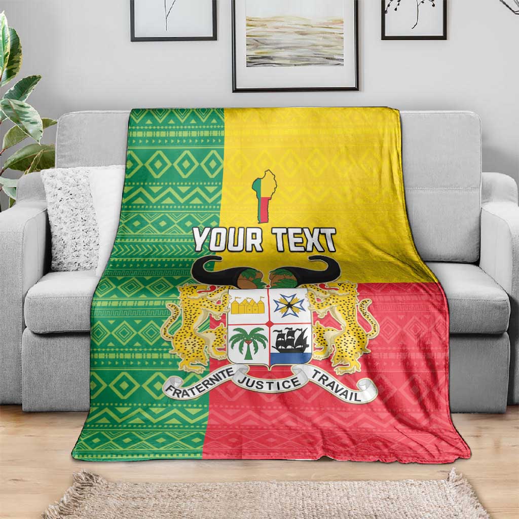 Personalised Afro Benin Blanket Flag Style - African Pattern LT15