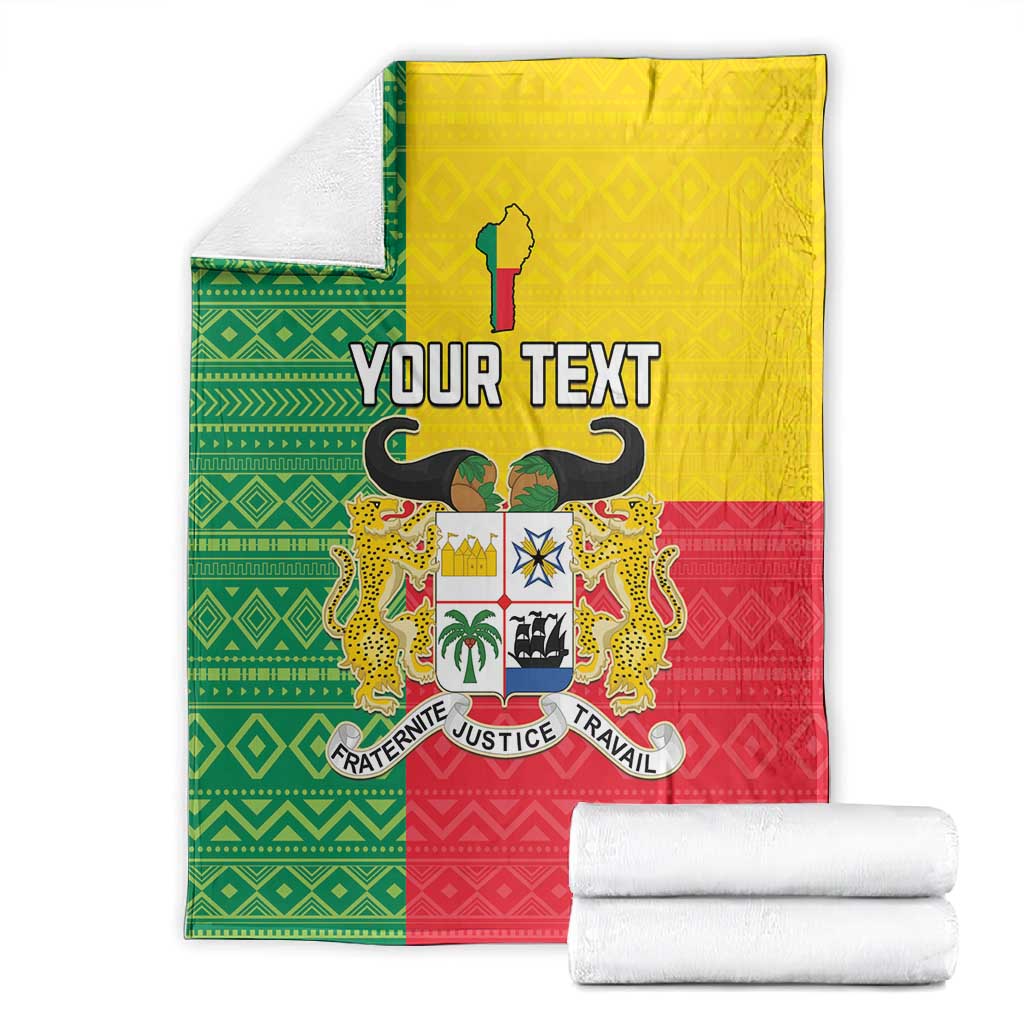 Personalised Afro Benin Blanket Flag Style - African Pattern LT15