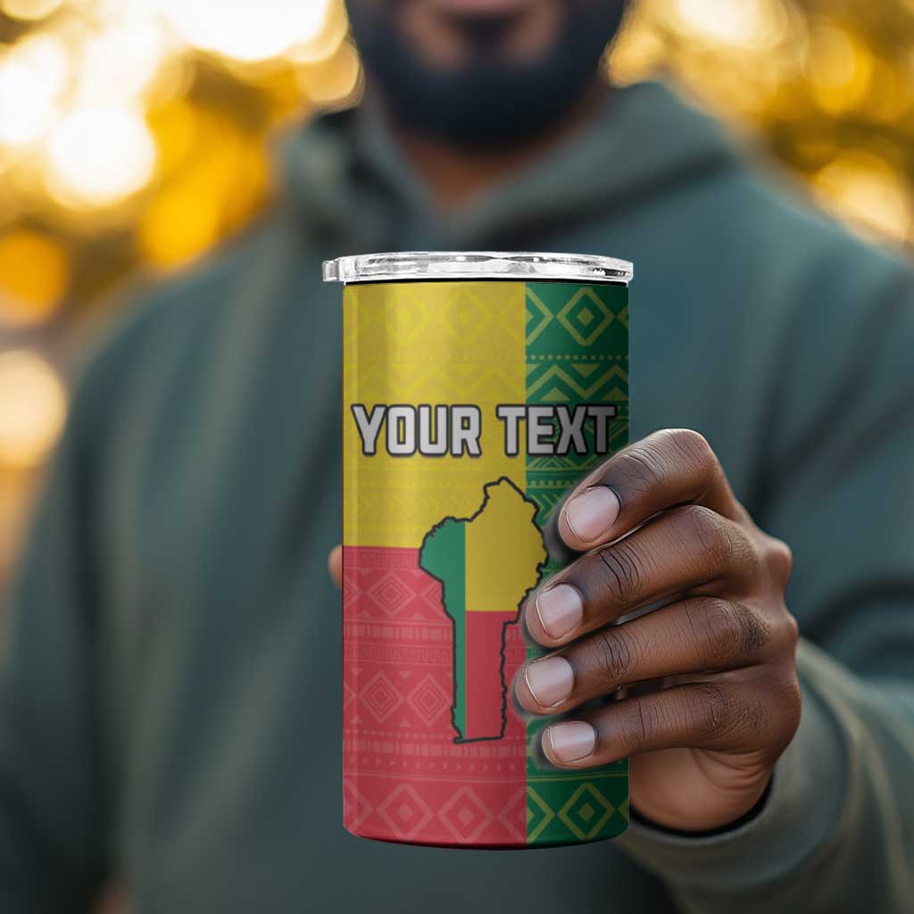 Personalised Afro Benin 4 in 1 Can Cooler Tumbler Flag Style - African Pattern LT15