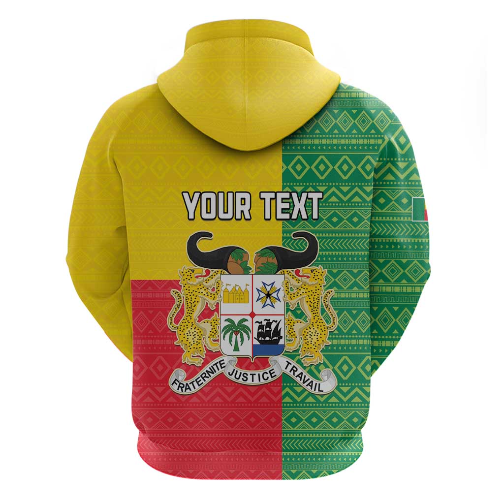 Personalised Benin Hoodie Coat Of Arms Flag Style LT15