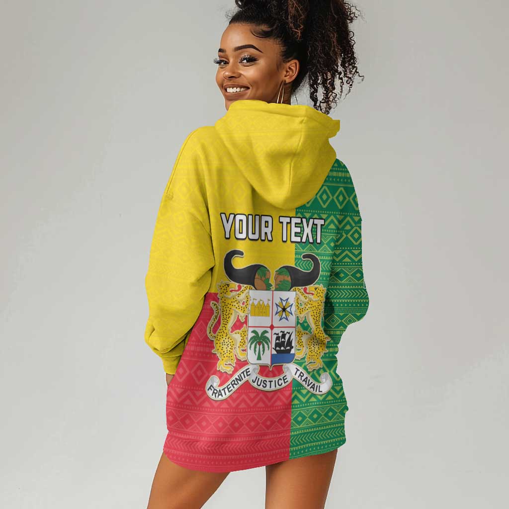 Personalised Afro Benin Hoodie Dress Flag Style - African Pattern LT15