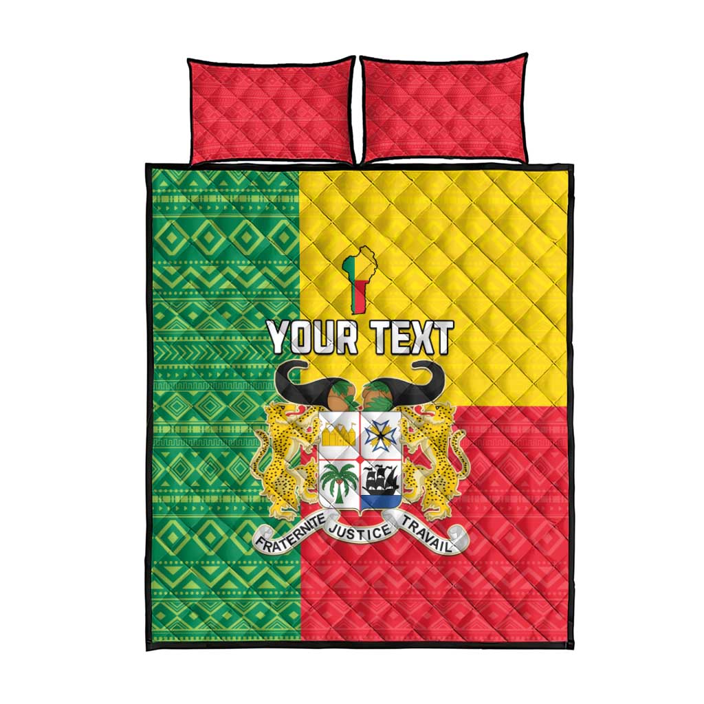 Personalised Afro Benin Quilt Bed Set Flag Style - African Pattern LT15