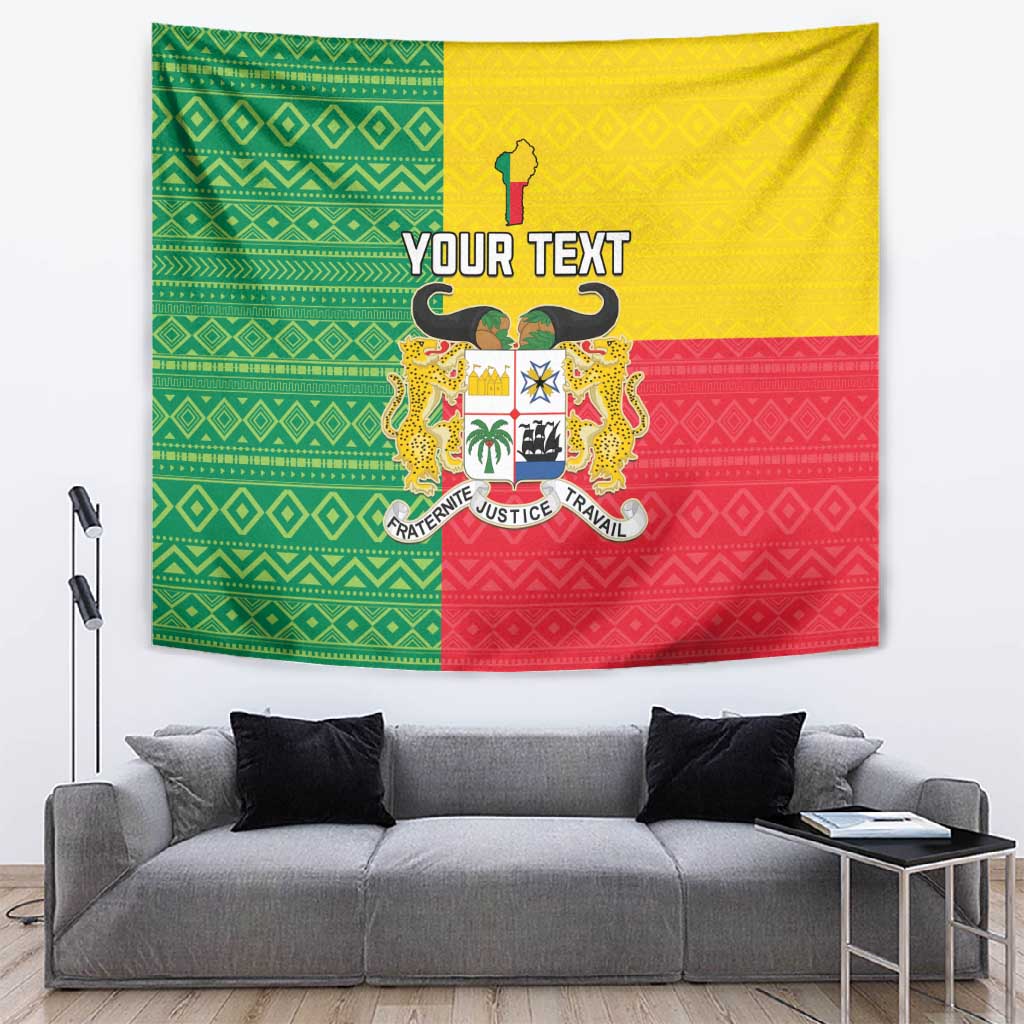 Personalised Afro Benin Tapestry Flag Style - African Pattern LT15