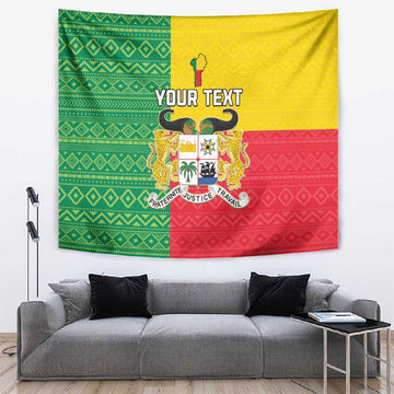 Personalised Afro Benin Tapestry Flag Style - African Pattern LT15