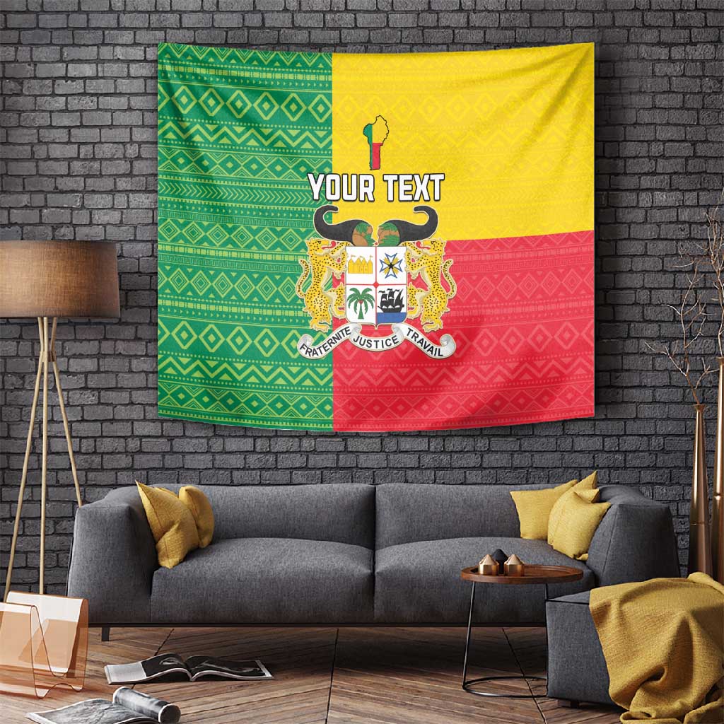 Personalised Afro Benin Tapestry Flag Style - African Pattern LT15