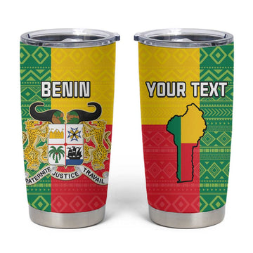 Personalised Afro Benin Tumbler Cup Flag Style - African Pattern LT15