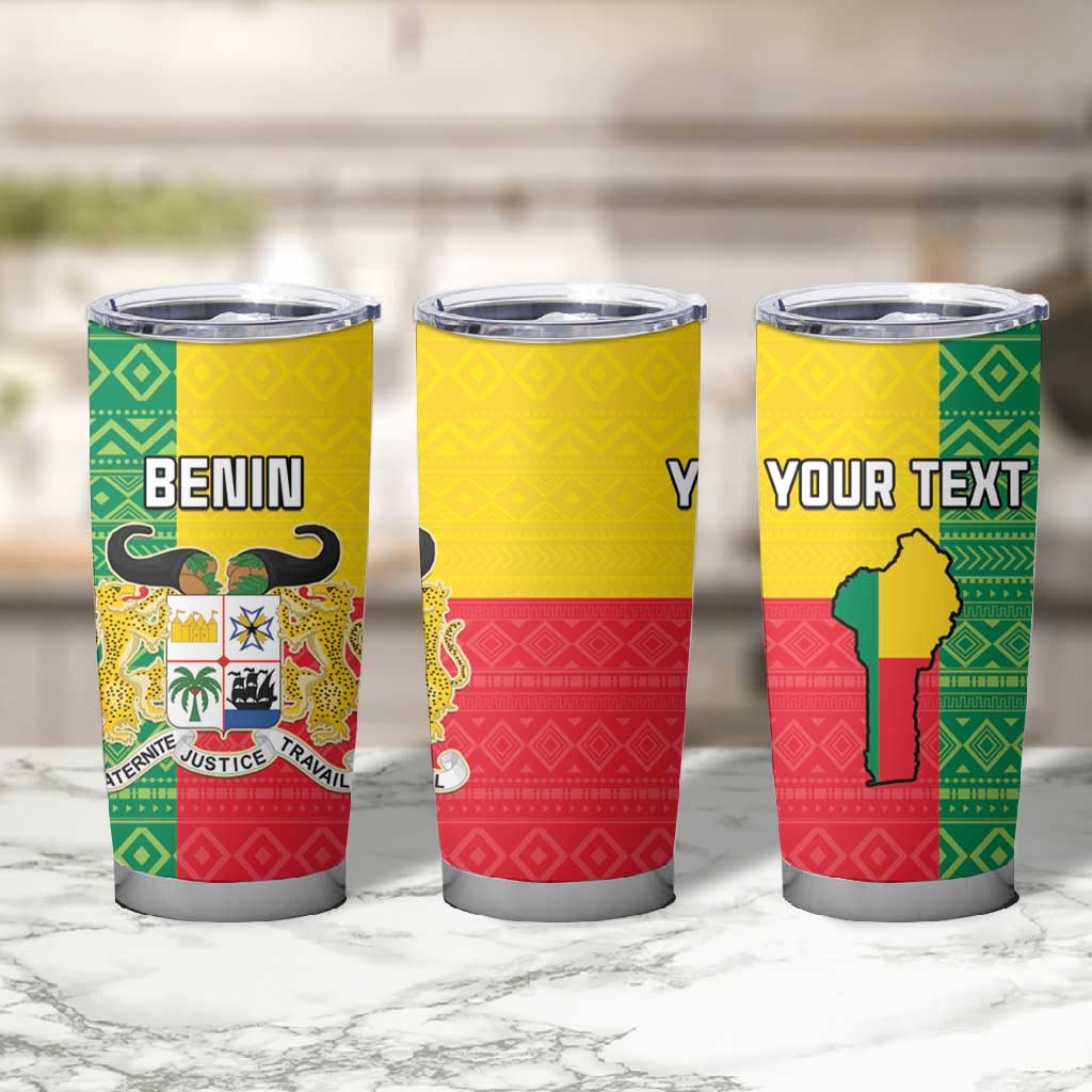 Personalised Afro Benin Tumbler Cup Flag Style - African Pattern LT15