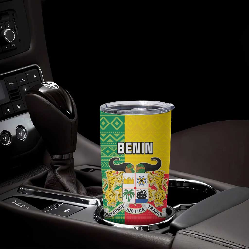 Personalised Afro Benin Tumbler Cup Flag Style - African Pattern LT15