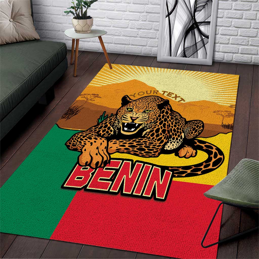 Personalised Afro Benin Leopard Area Rug Stay True - Stay Wild LT15