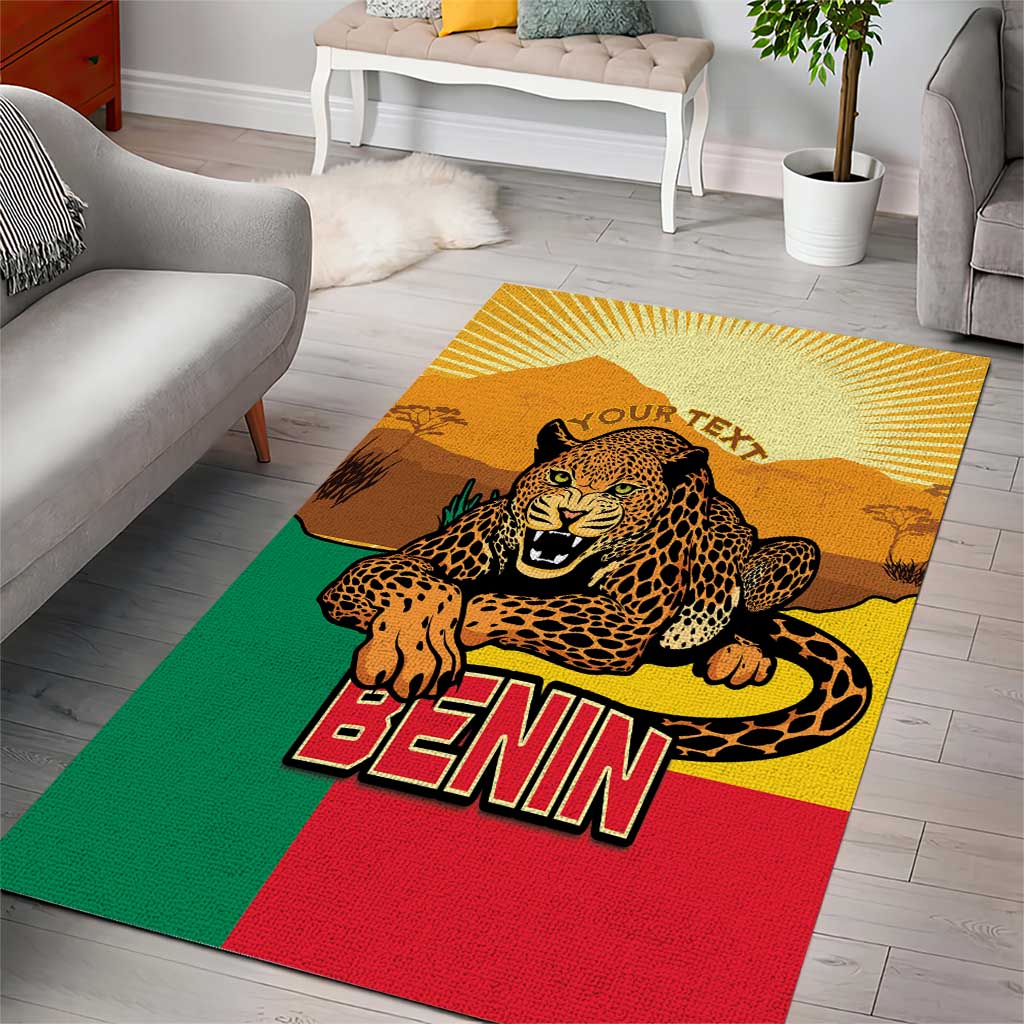Personalised Afro Benin Leopard Area Rug Stay True - Stay Wild LT15
