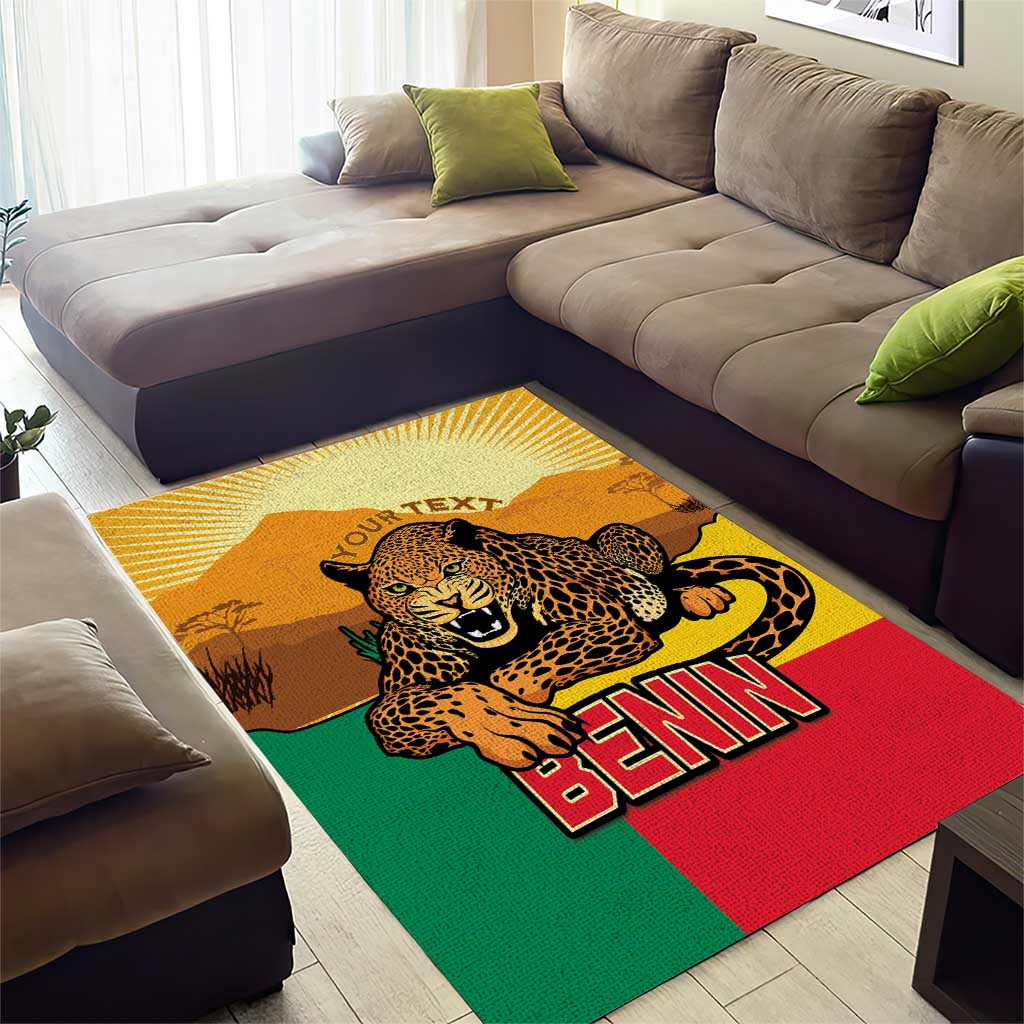 Personalised Afro Benin Leopard Area Rug Stay True - Stay Wild LT15
