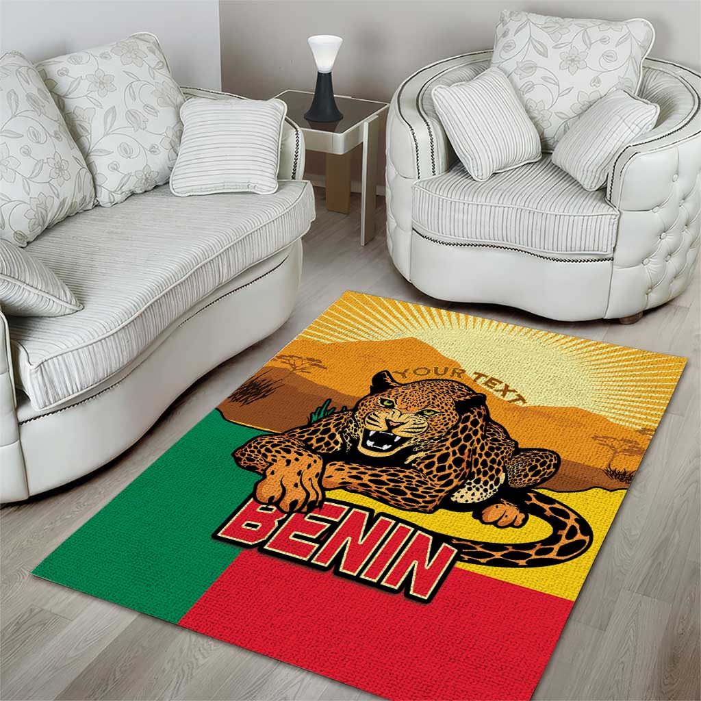 Personalised Afro Benin Leopard Area Rug Stay True - Stay Wild LT15