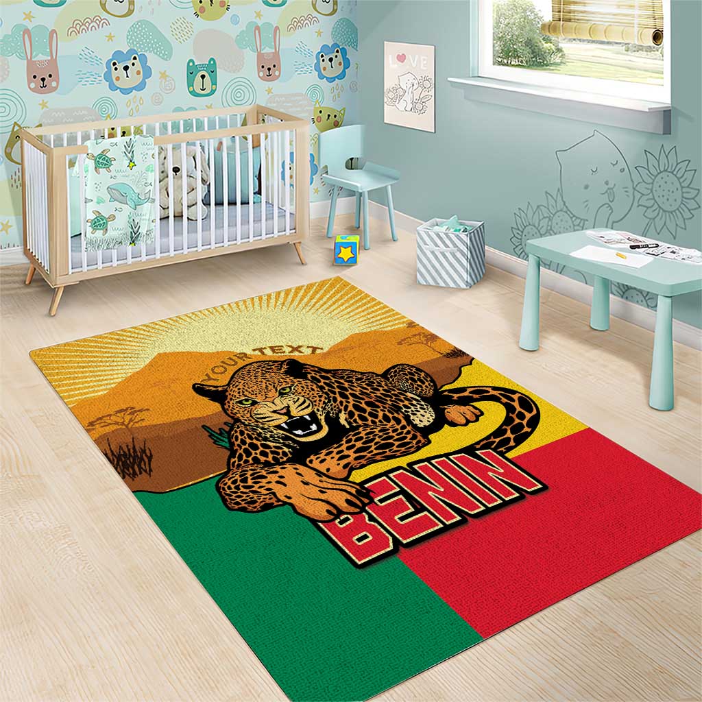 Personalised Afro Benin Leopard Area Rug Stay True - Stay Wild LT15
