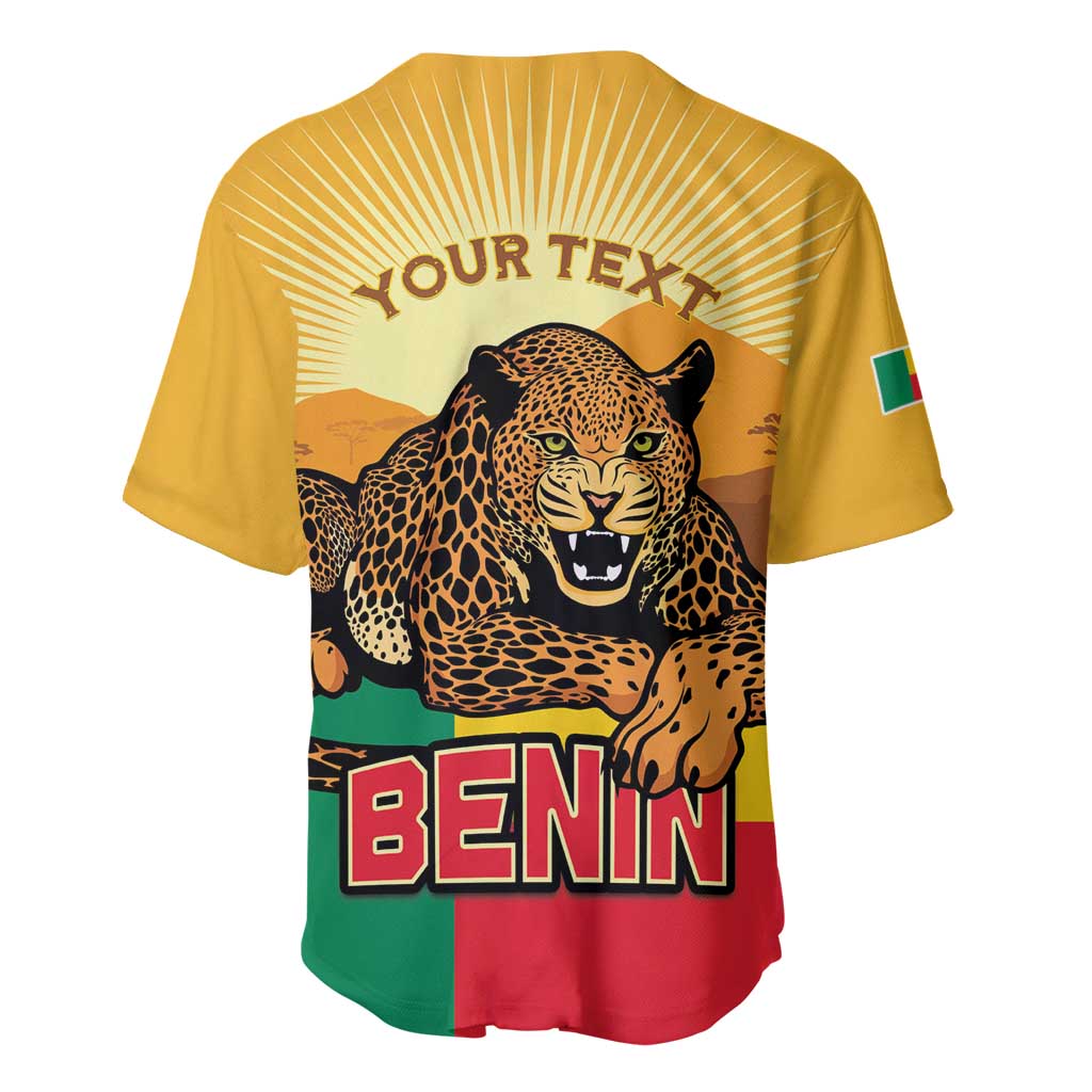 Personalised Afro Benin Leopard Baseball Jersey Stay True - Stay Wild LT15
