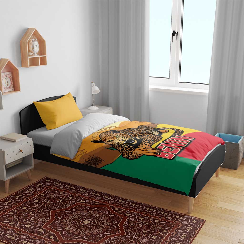 Personalised Afro Benin Leopard Bedding Set Stay True - Stay Wild LT15