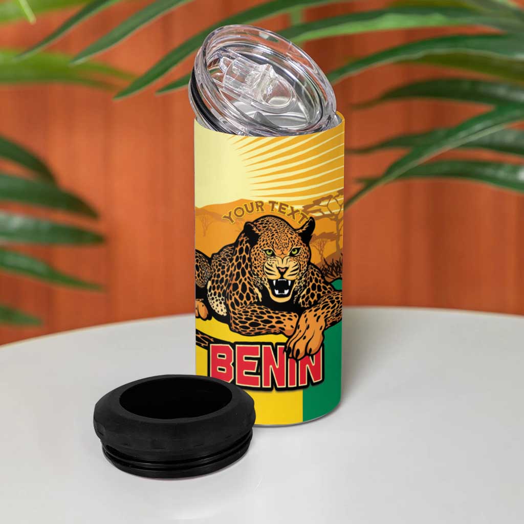 Personalised Afro Benin Leopard 4 in 1 Can Cooler Tumbler Stay True - Stay Wild LT15