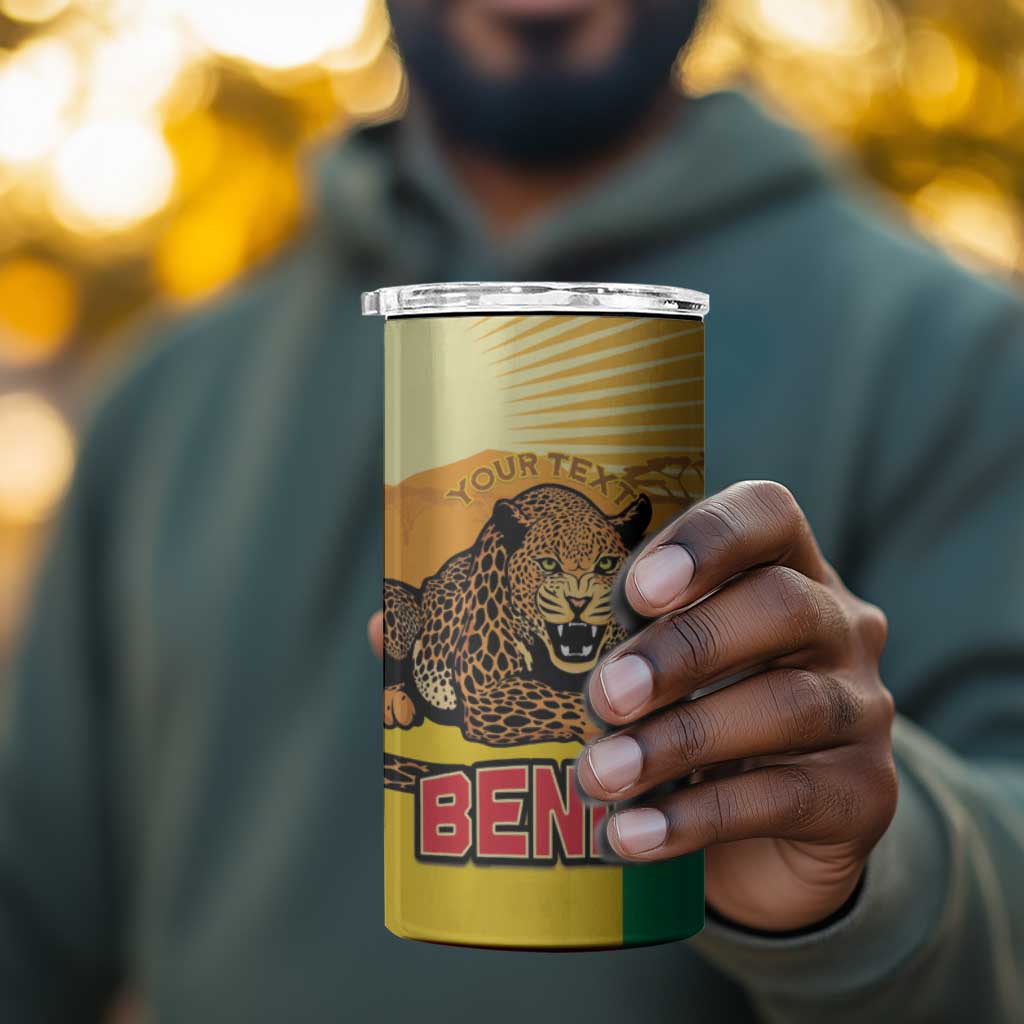 Personalised Afro Benin Leopard 4 in 1 Can Cooler Tumbler Stay True - Stay Wild LT15