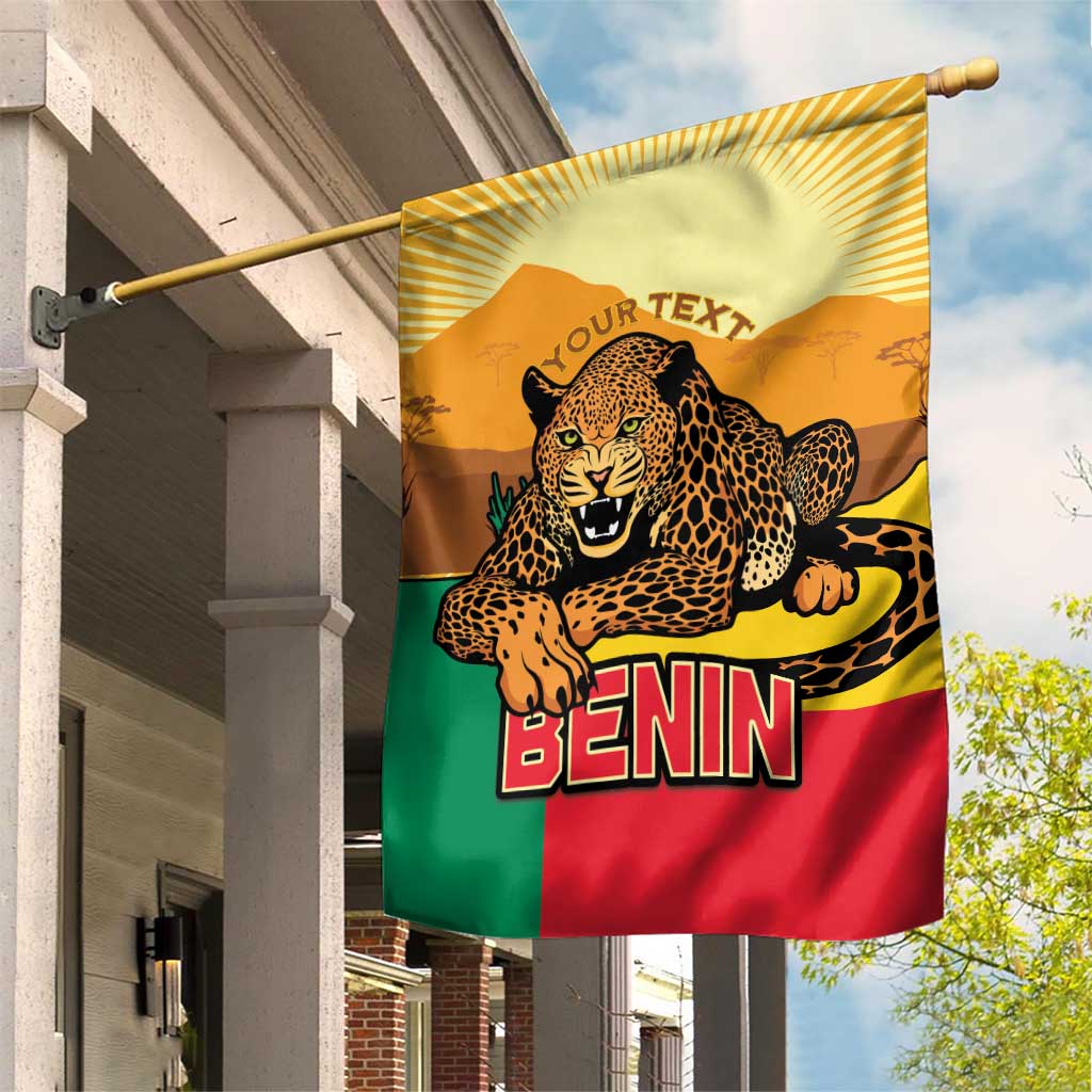 Personalised Afro Benin Leopard Garden Flag Stay True - Stay Wild LT15