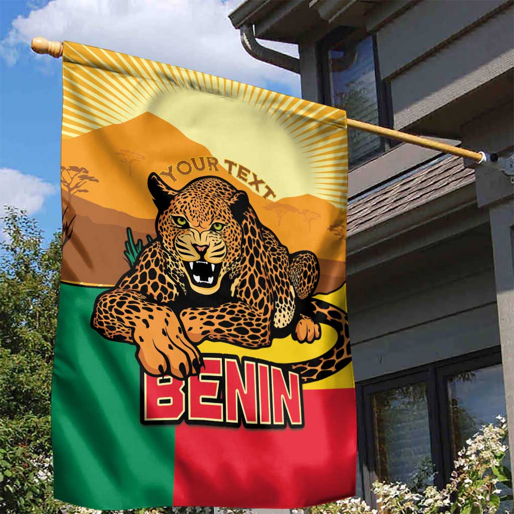 Personalised Afro Benin Leopard Garden Flag Stay True - Stay Wild LT15