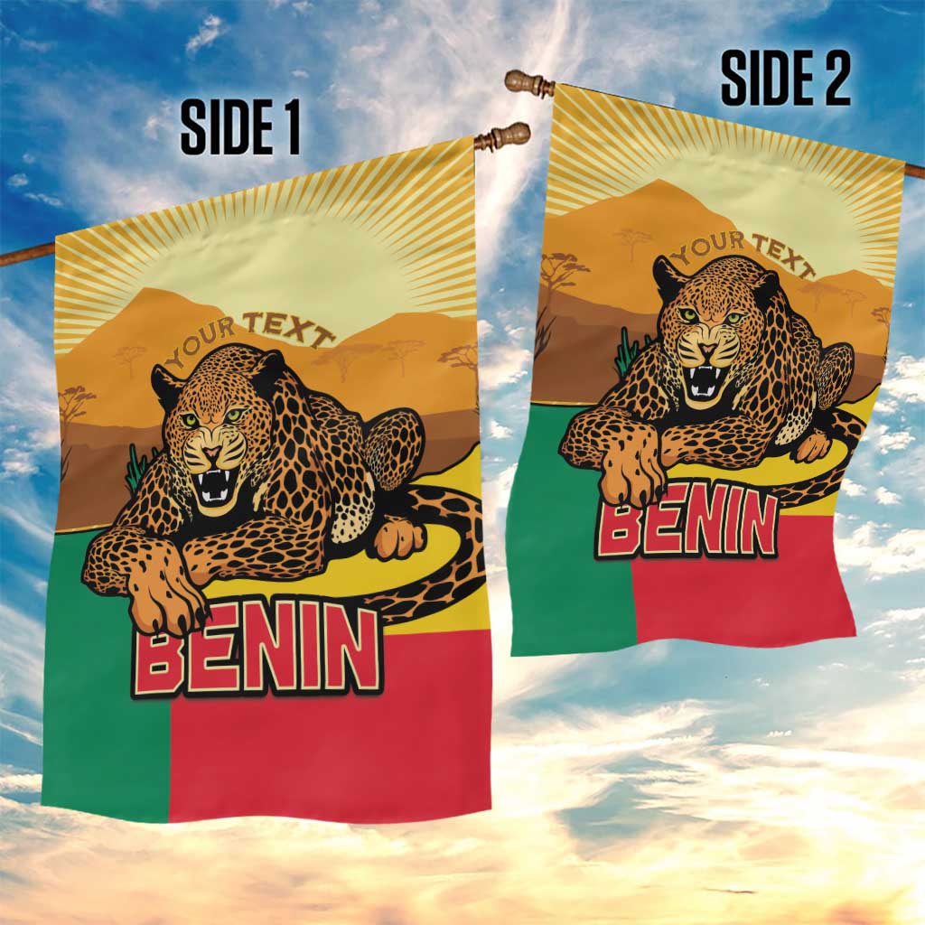 Personalised Afro Benin Leopard Garden Flag Stay True - Stay Wild LT15