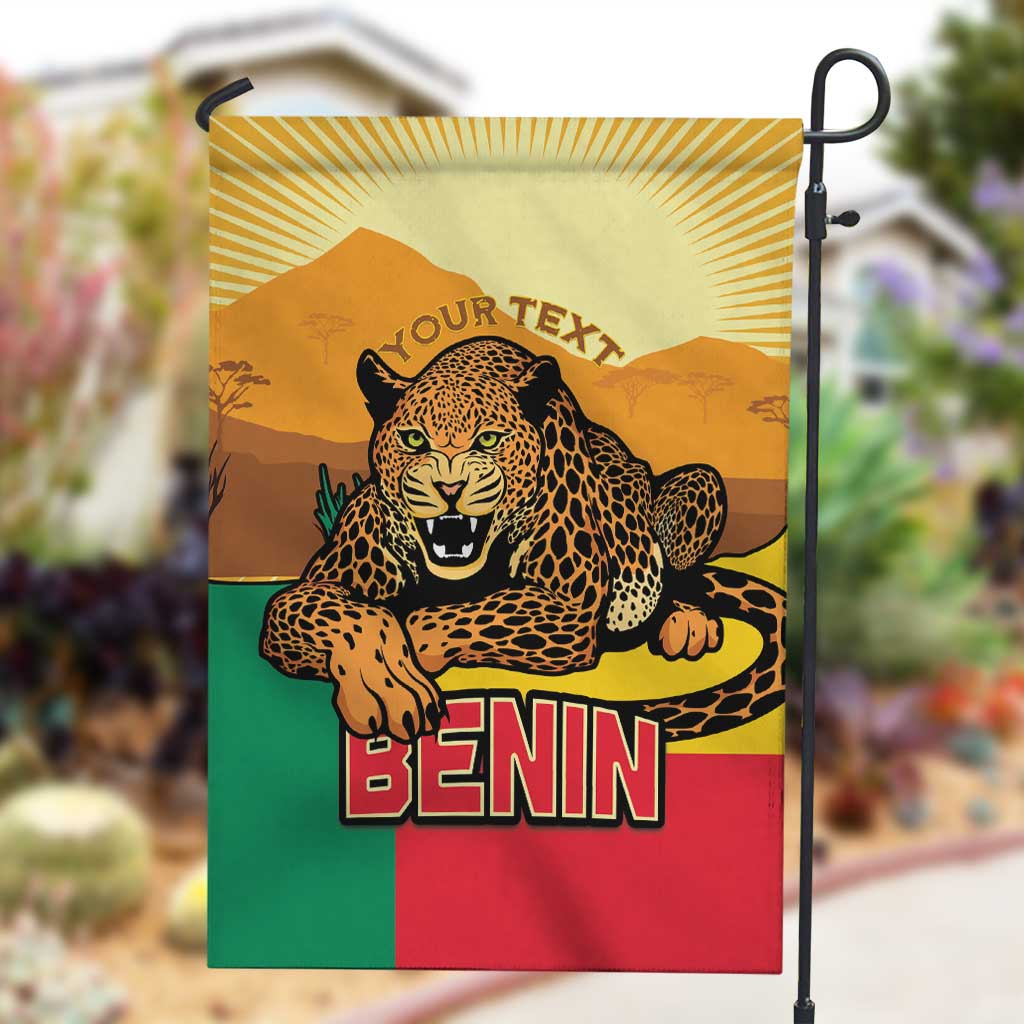 Personalised Afro Benin Leopard Garden Flag Stay True - Stay Wild LT15