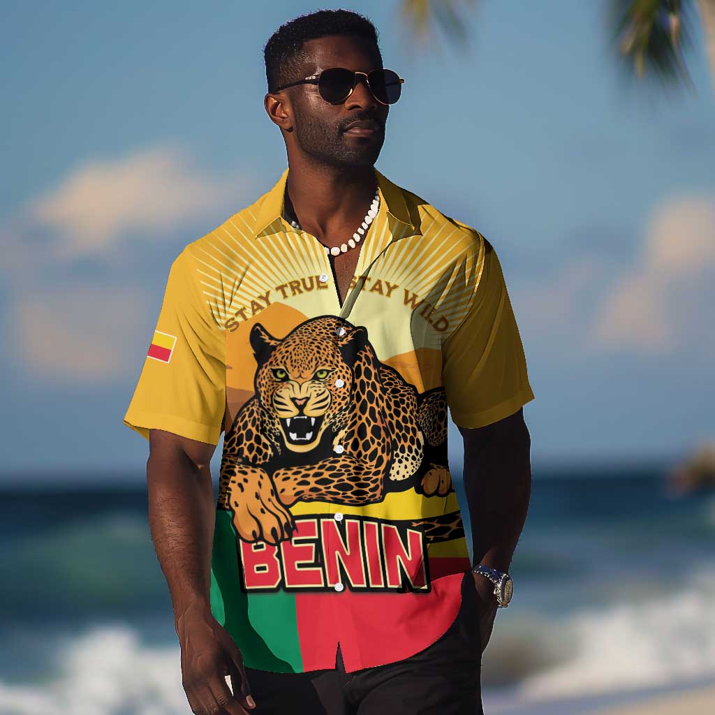 Personalised Afro Benin Leopard Hawaiian Shirt Stay True - Stay Wild LT15