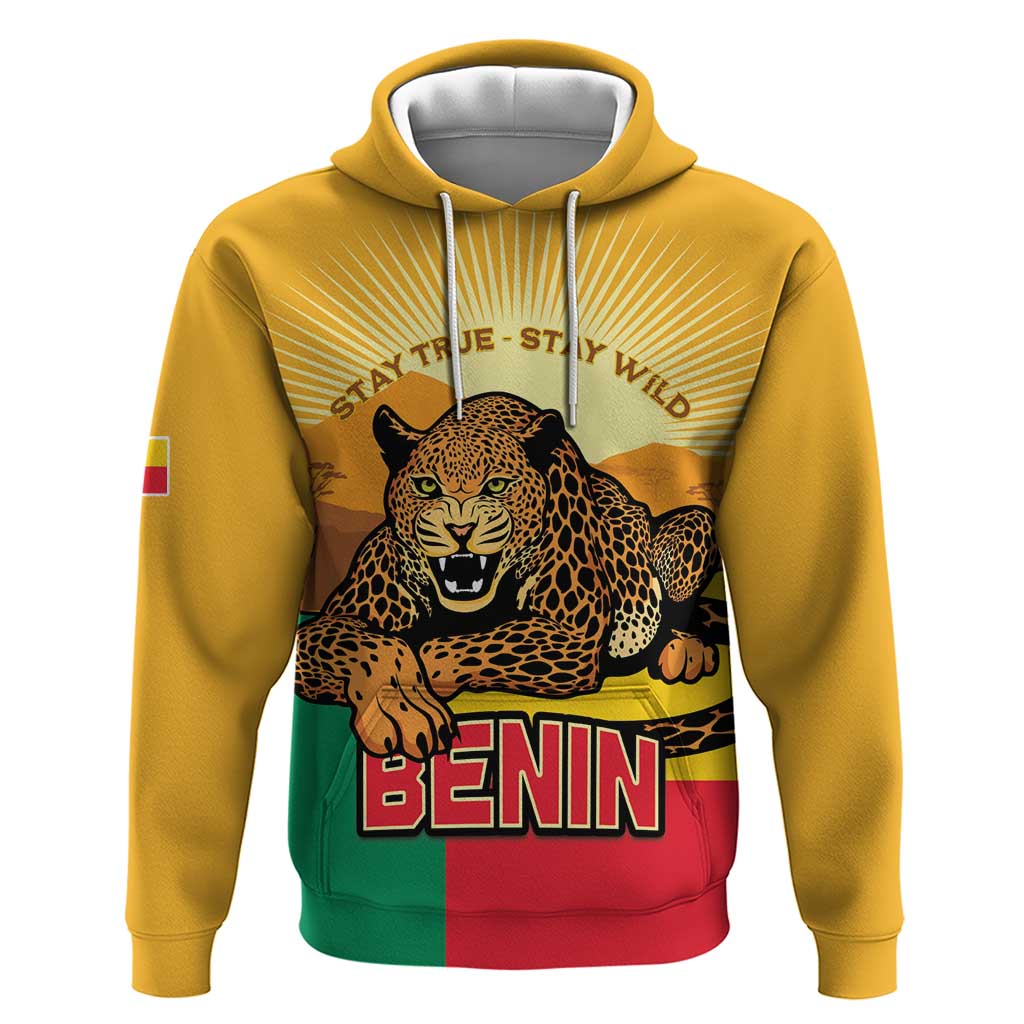 Personalised Benin Leopard Hoodie Stay True - Stay Wild LT15
