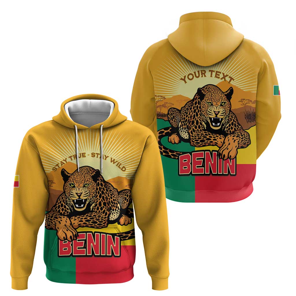 Personalised Benin Leopard Hoodie Stay True - Stay Wild LT15