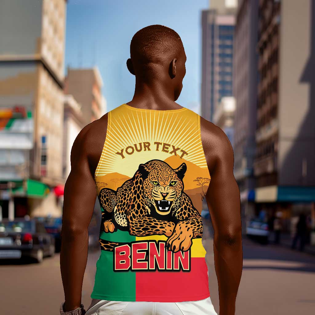Personalised Afro Benin Leopard Men Tank Top Stay True - Stay Wild LT15