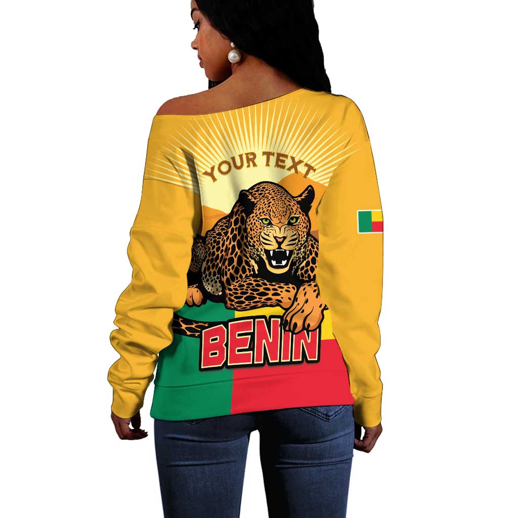 Personalised Afro Benin Leopard Off Shoulder Sweater Stay True - Stay Wild LT15