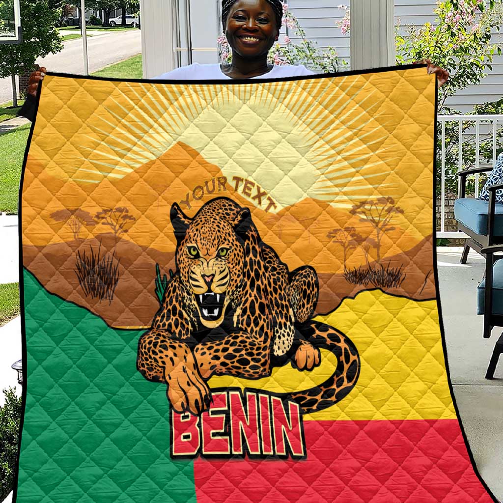 Personalised Afro Benin Leopard Quilt Stay True - Stay Wild LT15