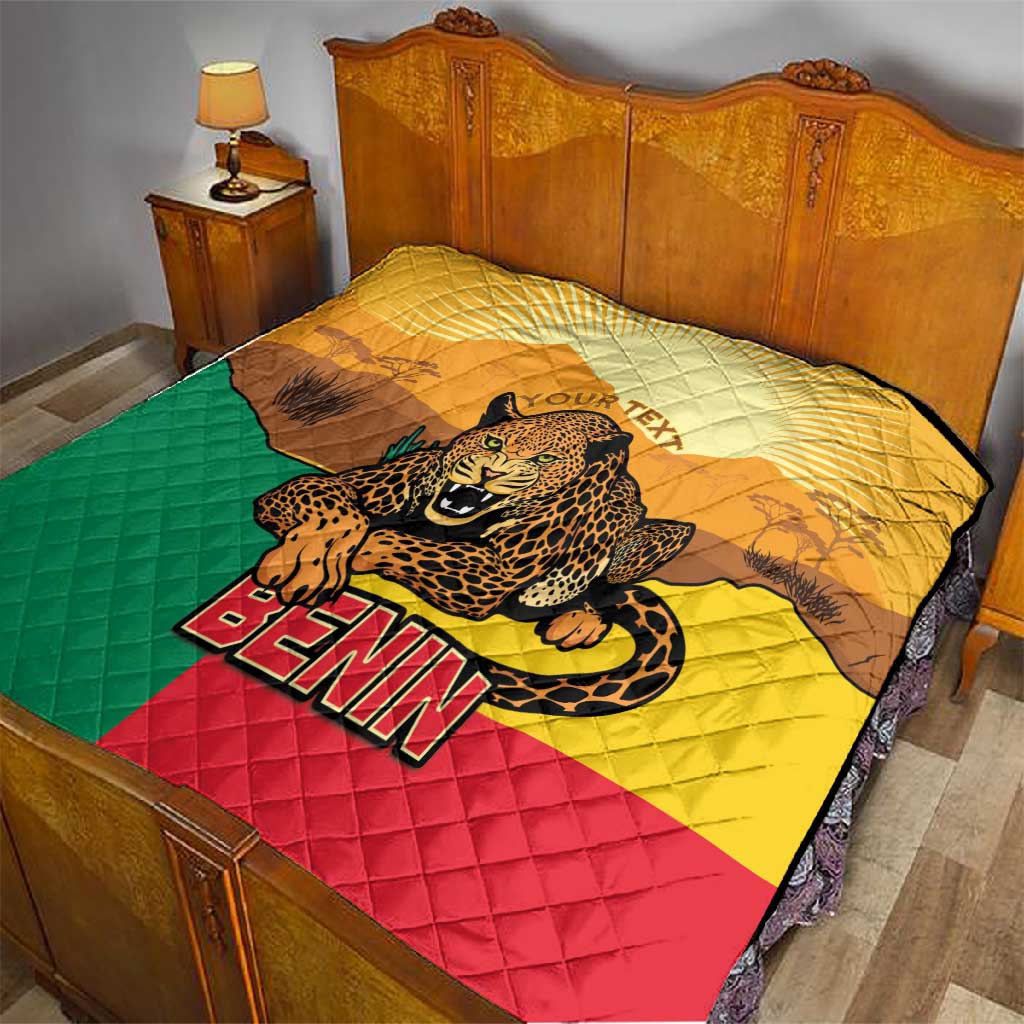 Personalised Afro Benin Leopard Quilt Stay True - Stay Wild LT15