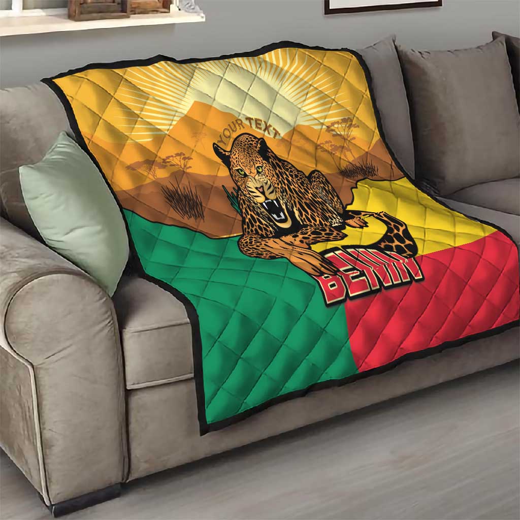 Personalised Afro Benin Leopard Quilt Stay True - Stay Wild LT15