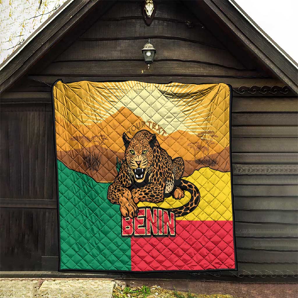Personalised Afro Benin Leopard Quilt Stay True - Stay Wild LT15