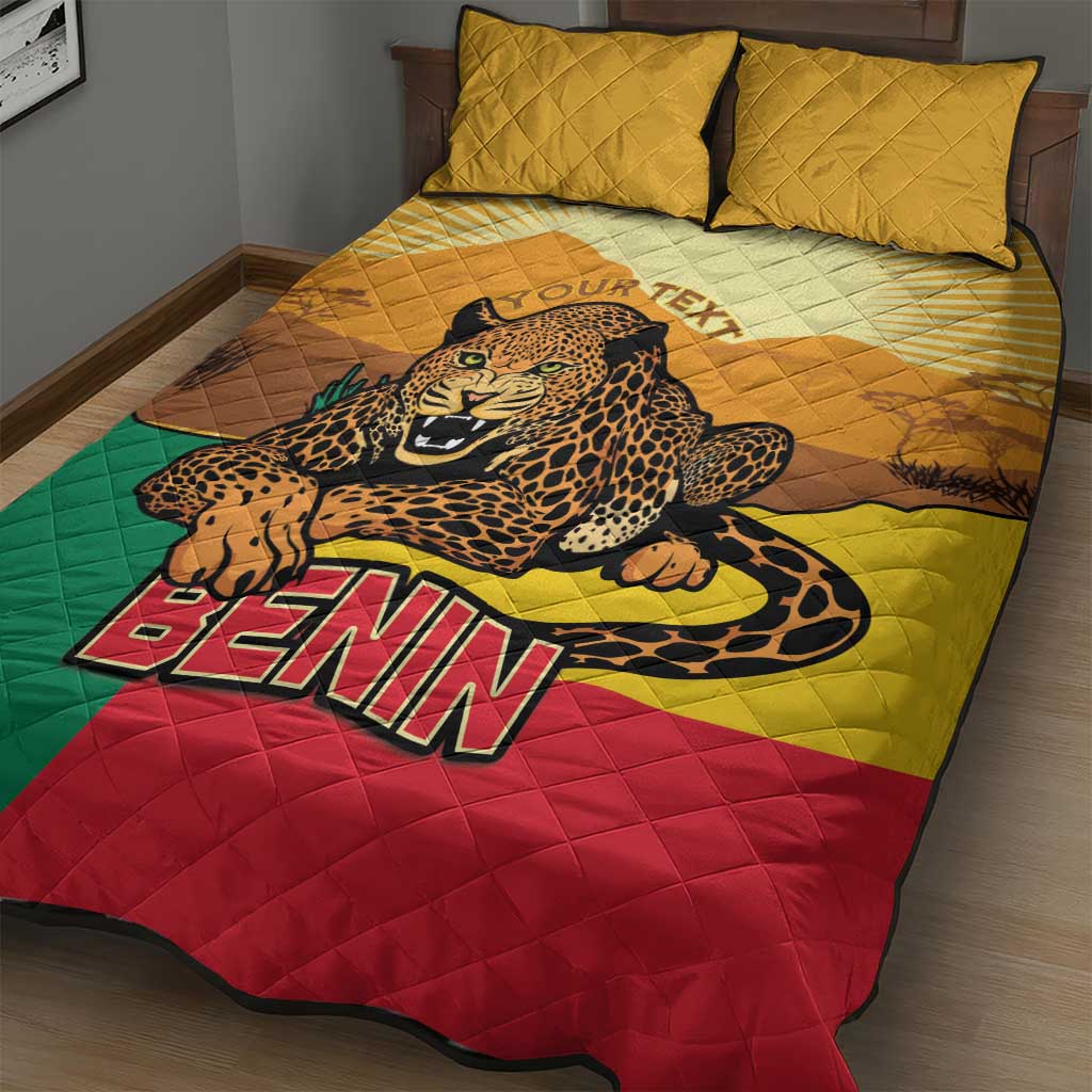 Personalised Afro Benin Leopard Quilt Bed Set Stay True - Stay Wild LT15