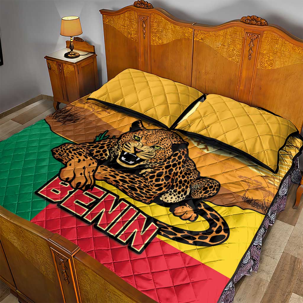 Personalised Afro Benin Leopard Quilt Bed Set Stay True - Stay Wild LT15