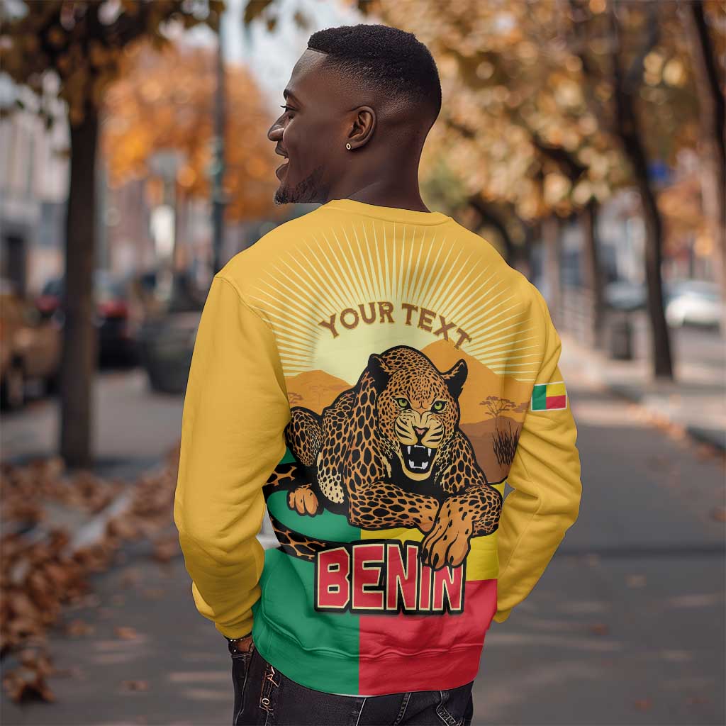 Personalised Afro Benin Leopard Sweatshirt Stay True - Stay Wild LT15