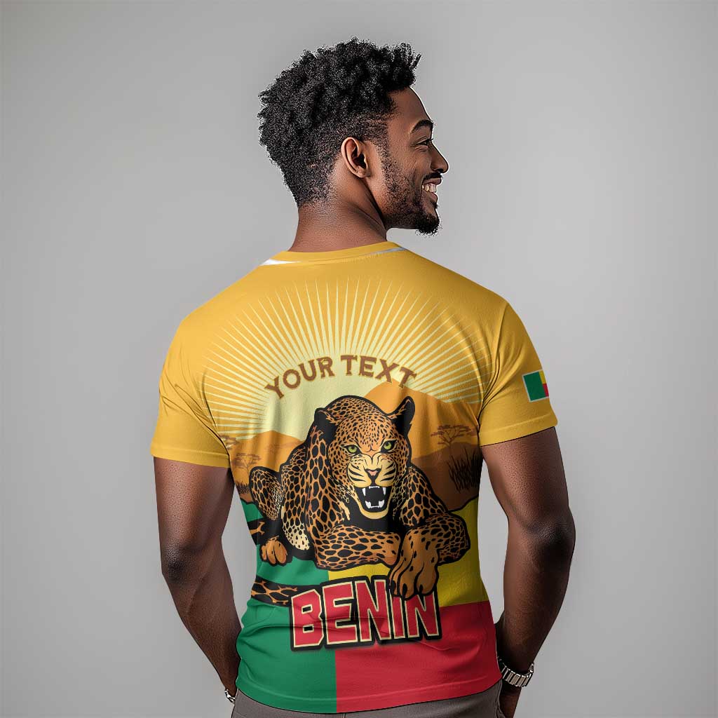 Personalised Afro Benin Leopard T shirt Stay True - Stay Wild LT15