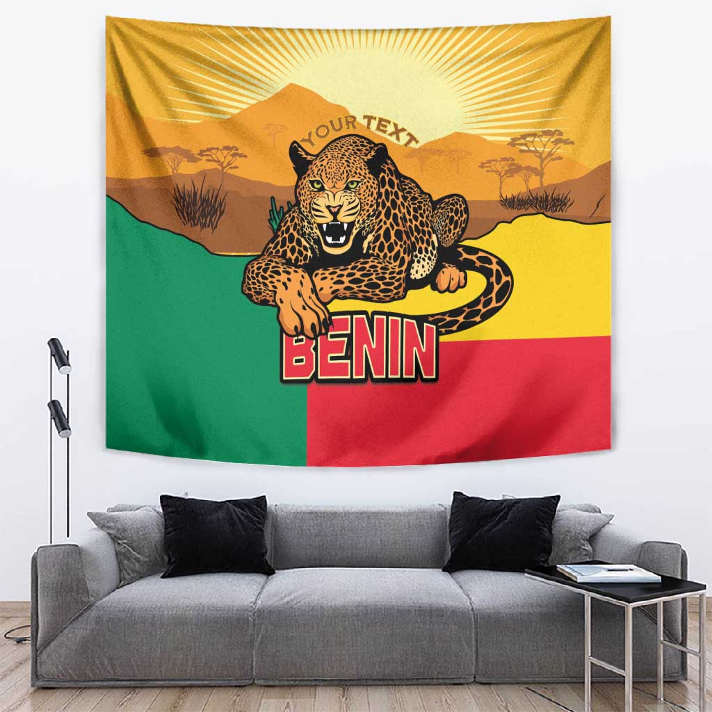 Personalised Afro Benin Leopard Tapestry Stay True - Stay Wild LT15