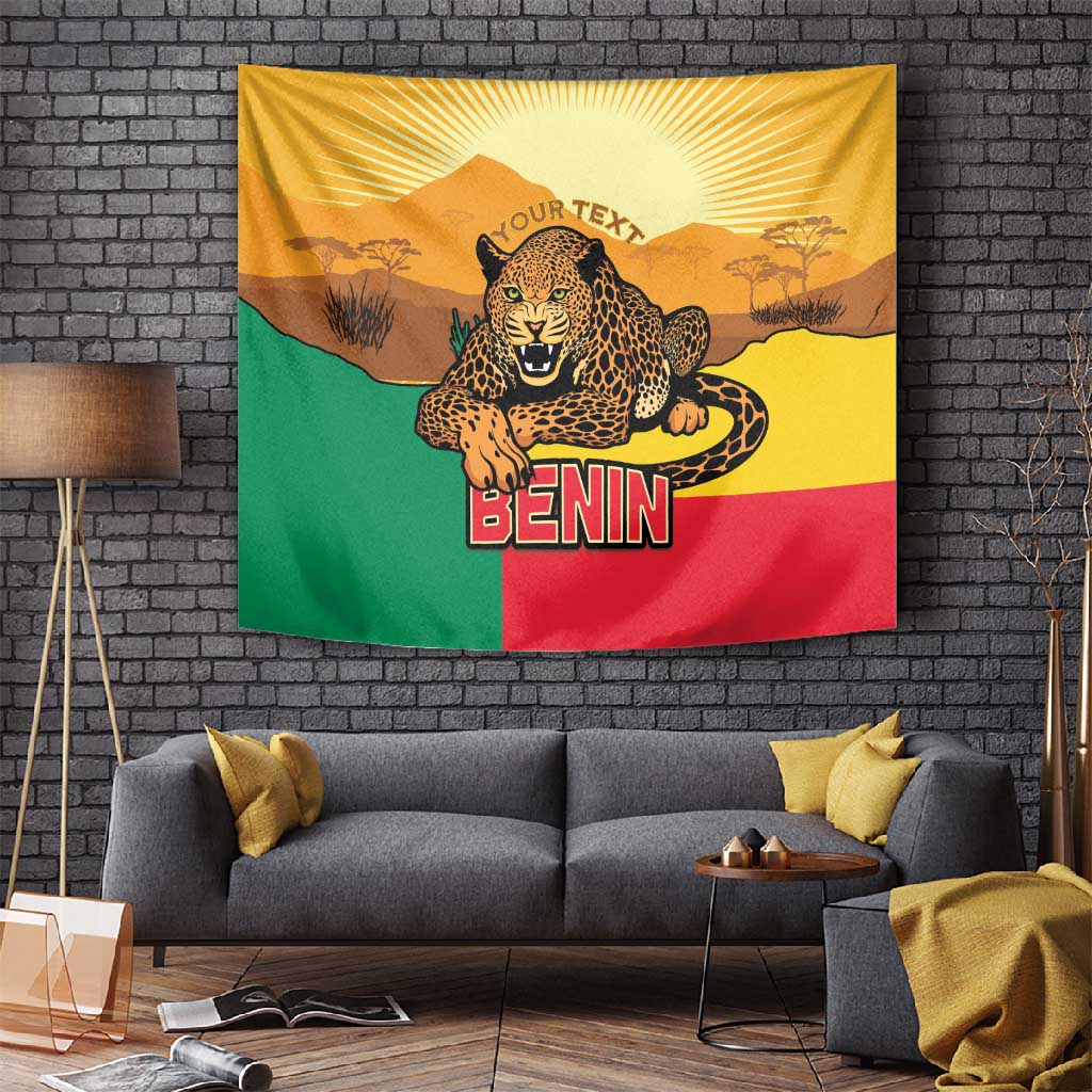 Personalised Afro Benin Leopard Tapestry Stay True - Stay Wild LT15