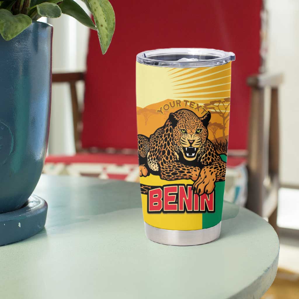 Personalised Afro Benin Leopard Tumbler Cup Stay True - Stay Wild LT15