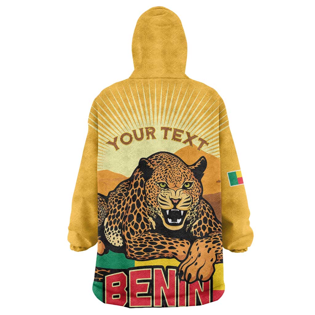 Personalised Afro Benin Leopard Wearable Blanket Hoodie Stay True - Stay Wild LT15
