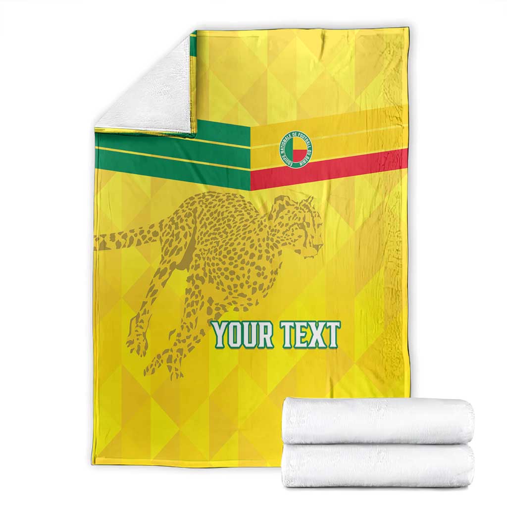 Custom Benin Football Blanket Go Les Guepards LT15