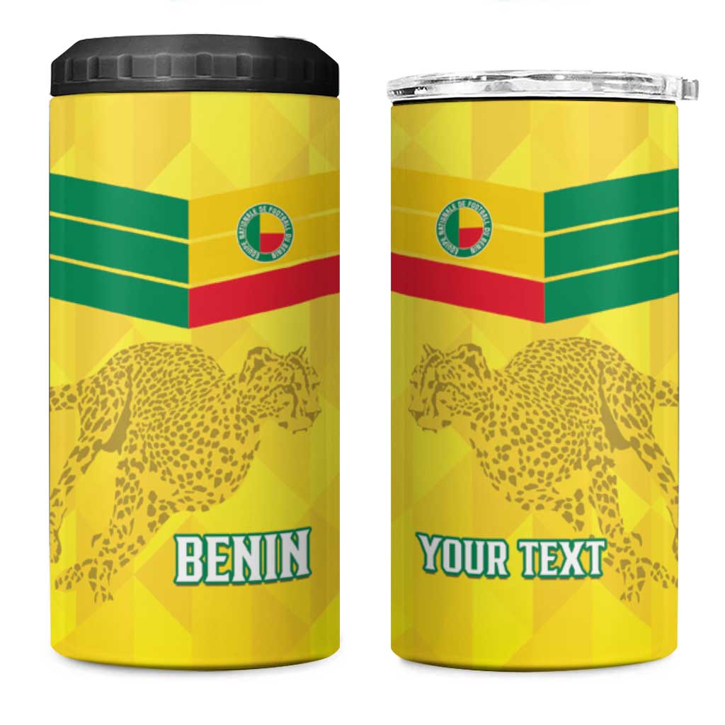 Custom Benin Football 4 in 1 Can Cooler Tumbler Go Les Guepards LT15