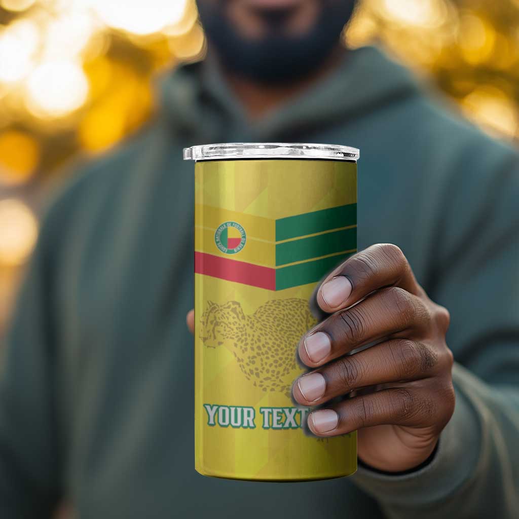 Custom Benin Football 4 in 1 Can Cooler Tumbler Go Les Guepards LT15