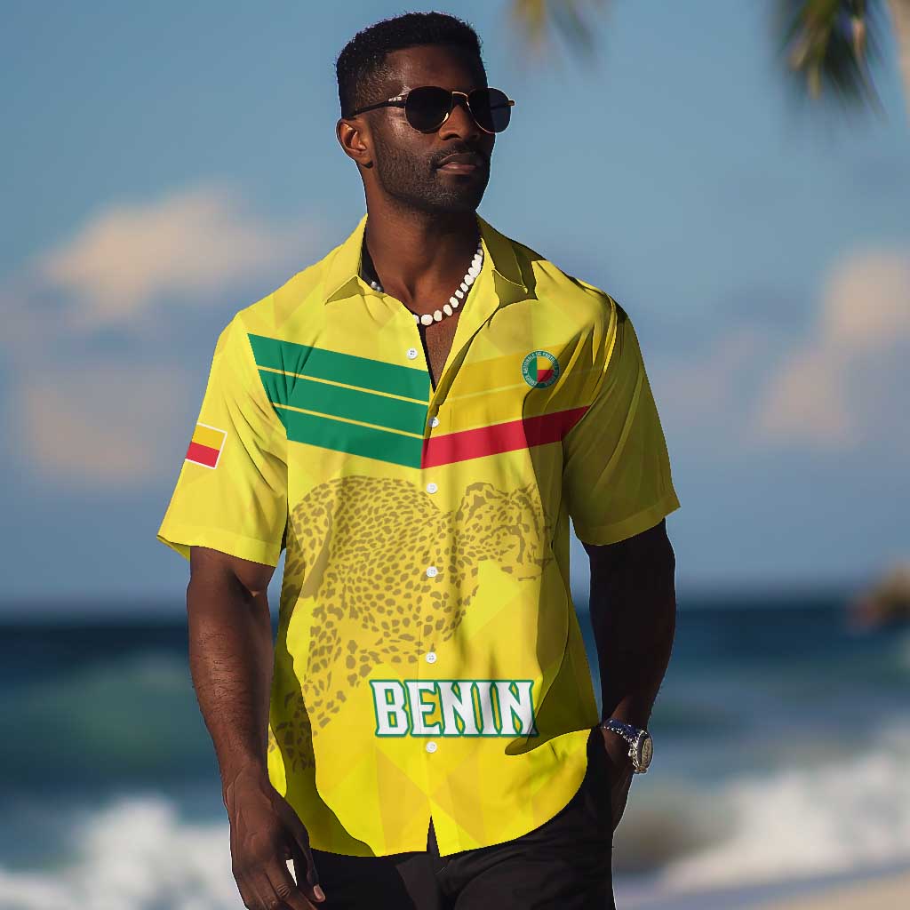 Custom Benin Football Hawaiian Shirt Go Les Guepards LT15