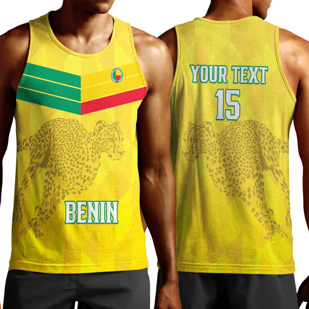 Custom Benin Football Men Tank Top Go Les Guepards LT15