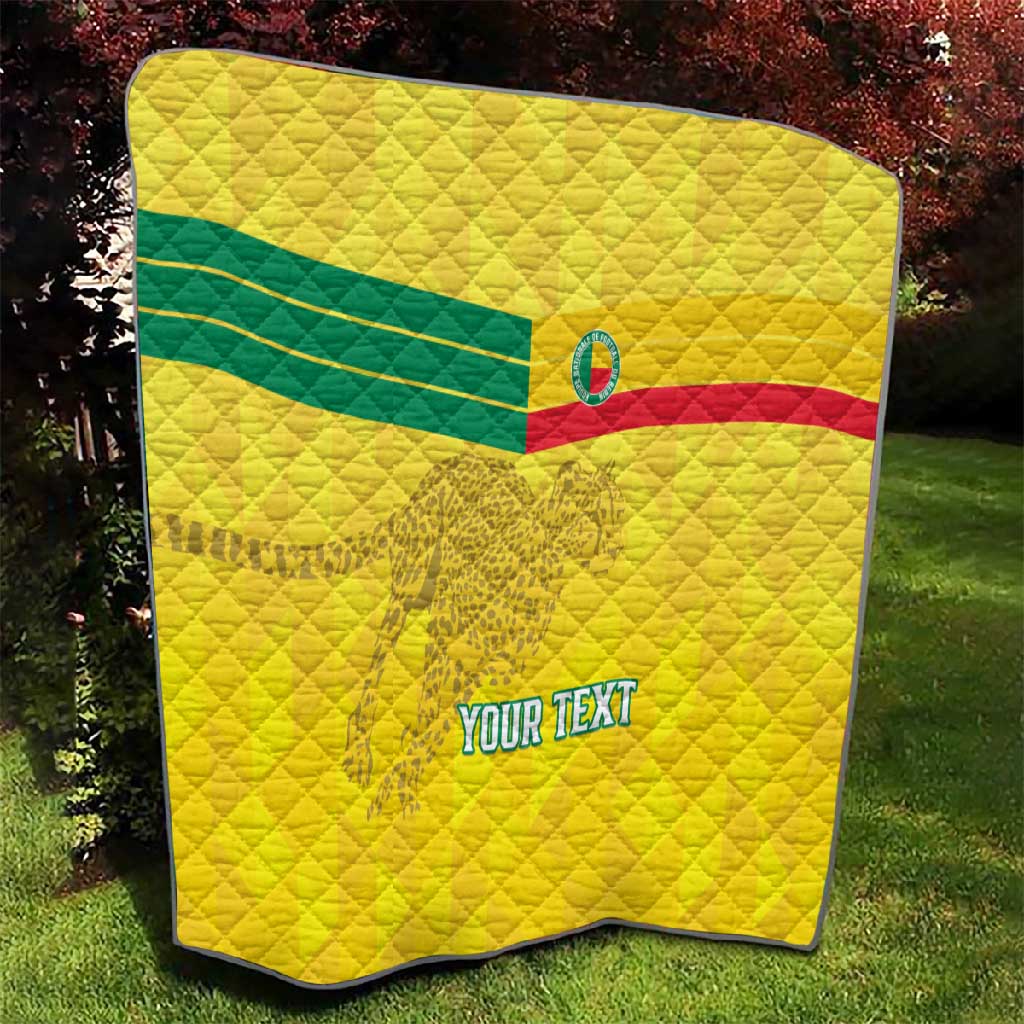 Custom Benin Football Quilt Go Les Guepards LT15