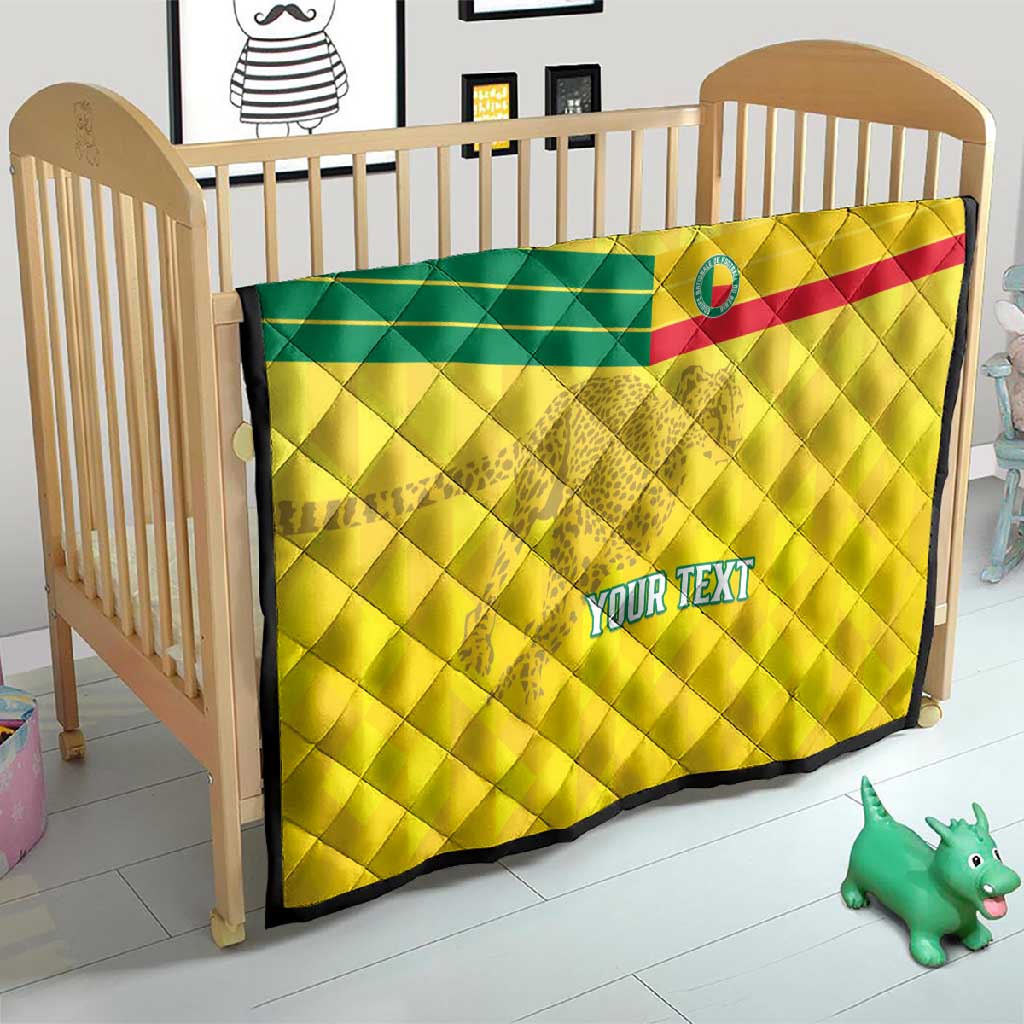 Custom Benin Football Quilt Go Les Guepards LT15