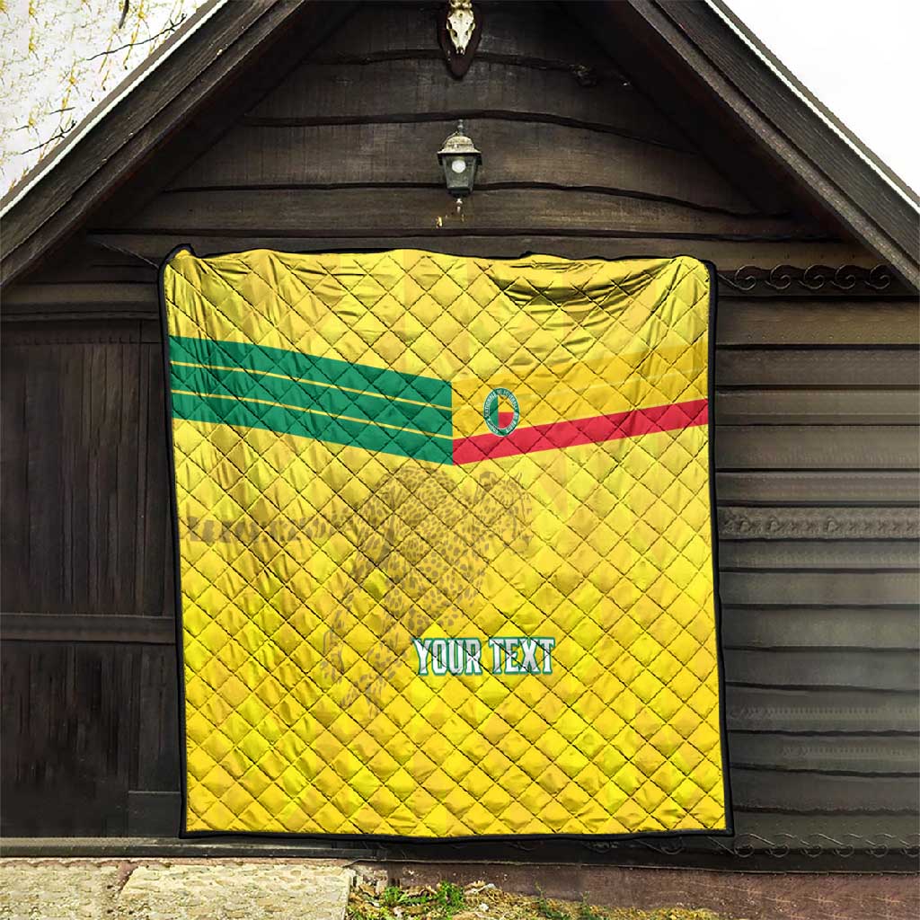 Custom Benin Football Quilt Go Les Guepards LT15